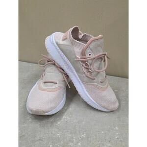 Puma Shoes Womens Size 8.5 Pink Beige Ignite Knit Sneakers Lace Up Athletic
